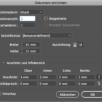 Dokument anlegen in InDesign